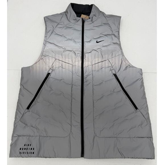 NWT Nike Running Division Therma-FIT ADV Running Reflective Silver/Gray Vest - Picture 4 of 16